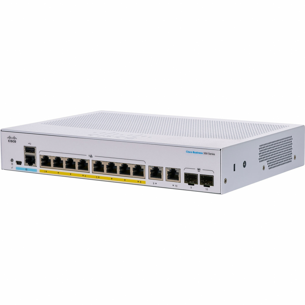 Комутатор мережевий Cisco CBS350-8P-E-2G-EU Diawest