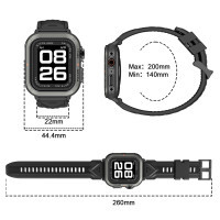 Смарт-годинник Blackview W30 50mm black (6931548314295) Diawest