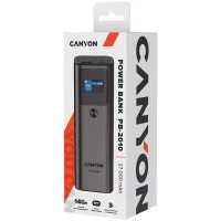 Батарея універсальна Canyon PB-2010 27000mAh PD/3.1/140Wh, in/out2xUSB-C PD/140W, outUSB-A/22.5W (CNE-CPB2010DG) Diawest