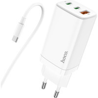 Зарядний пристрій HOCO N16 Scenery 65W three-port (2C1A) charger set(C to C) White (6931474747723) Diawest