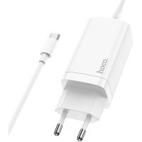 Зарядний пристрій HOCO N16 Scenery 65W three-port (2C1A) charger set(C to C) White (6931474747723) Diawest