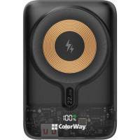 Батарея універсальна ColorWay 10 000 mAh 15W MagSafe (USB QC3.0 + USB-C PD 22.5W) (CW-PB100LPA3BK-WPDD) Diawest