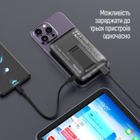 Батарея універсальна ColorWay 10 000 mAh 15W MagSafe (USB QC3.0 + USB-C PD 22.5W) (CW-PB100LPA3BK-WPDD) Diawest