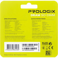 Модуль пам'яті для ноутбука SoDIMM DDR4 8GB 3200 MHz Prologix (PRO8GB3200D4S) Diawest