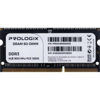 Модуль пам'яті для ноутбука SoDIMM DDR3 4GB 1600 MHz Prologix (PRO4GB1600D3S) Diawest