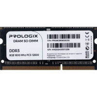 Модуль пам'яті для ноутбука SoDIMM DDR3 8GB 1600 MHz Prologix (PRO8GB1600D3S) Diawest