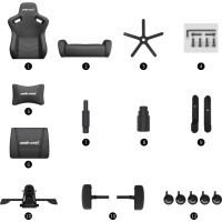 Крісло ігрове Anda Seat Kaiser 2 Black Size XL (AD12XL-07-B-PV-B01) Diawest