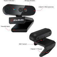 Веб-камера AVerMedia Live Streamer CAM PW310P Full HD Black (40AAPW310AVS) Diawest