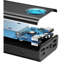 Батарея універсальна Baseus Amblight 30000mAh PD3.0/65W, QC3.0, Type-C, 4*USB (PPLG000101) Diawest