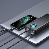 Батарея універсальна Baseus Amblight 30000mAh PD3.0/65W, QC3.0, Type-C, 4*USB (PPLG000101) Diawest