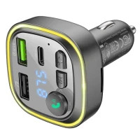 FM модулятор BOROFONE BC48 Broad 2 USB, USB Type-C Black (BC48B) Diawest