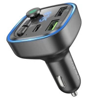 FM модулятор BOROFONE BC48 Broad 2 USB, USB Type-C Black (BC48B) Diawest