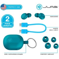 Навушники Jlab JBuds Mini Aqua Teal (IEUEBJBMINIRAQUA124) Diawest