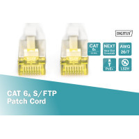 Патч-корд 20м, CAT 6a S-FTP, AWG 26/7, Cu, LSZH, gray Digitus (DK-1644-A-200) Diawest