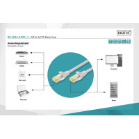 Патч-корд 20м, CAT 6a S-FTP, AWG 26/7, Cu, LSZH, gray Digitus (DK-1644-A-200) Diawest