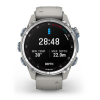 Смарт-годинник Garmin Descent Mk3, 43mm, Passvtd Steel/Fog Gry, Dive Computer, GPS дайвінг комп'ютер (010-02753-04) Diawest