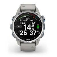 Смарт-годинник Garmin Descent Mk3, 43mm, Passvtd Steel/Fog Gry, Dive Computer, GPS дайвінг комп'ютер (010-02753-04) Diawest