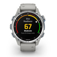 Смарт-годинник Garmin Descent Mk3, 43mm, Passvtd Steel/Fog Gry, Dive Computer, GPS дайвінг комп'ютер (010-02753-04) Diawest