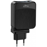 Зарядний пристрій Media-Tech 2xUSB-C PD 65W USB QC 3.0 black (MT6252) Diawest