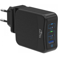 Зарядний пристрій Media-Tech 2xUSB-C PD 65W USB QC 3.0 black (MT6252) Diawest