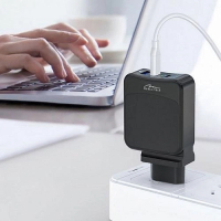 Зарядний пристрій Media-Tech 2xUSB-C PD 65W USB QC 3.0 black (MT6252) Diawest