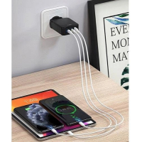 Зарядний пристрій Media-Tech 2xUSB-C PD 65W USB QC 3.0 black (MT6252) Diawest