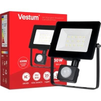 Прожектор Vestum LED з датчиком руху 50W 4 300Лм 6500K 175-250V IP65 (1-VS-3012) Diawest
