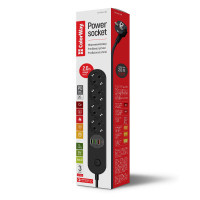 Мережевий фільтр живлення ColorWay CW-CHE44PDB, 4 розетки/4USB 2M (CW-CHE44PDB) Diawest
