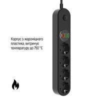 Мережевий фільтр живлення ColorWay CW-CHE44PDB, 4 розетки/4USB 2M (CW-CHE44PDB) Diawest