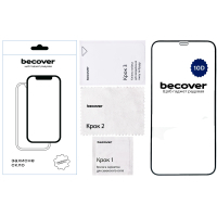 Скло захисне BeCover Apple iPhone 12 Pro 10D Black (711512) Diawest