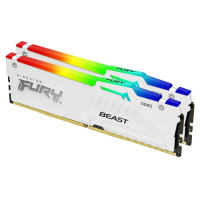 Модуль пам'яті для комп'ютера DDR5 64GB (2x32GB) 6000 MHz Beast White RGB EXPO Kingston Fury (ex.HyperX) (KF560C30BWEAK2-64) Diawest