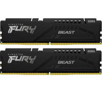 Модуль пам'яті для комп'ютера DDR5 64GB (2x32GB) 6400 MHz Beast Black EXPO Kingston Fury (ex.HyperX) (KF564C32BBEK2-64) Diawest