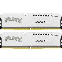 Модуль пам'яті для комп'ютера DDR5 64GB (2x32GB) 6400 MHz Beast White XMP Kingston Fury (ex.HyperX) (KF564C32BWK2-64) Diawest