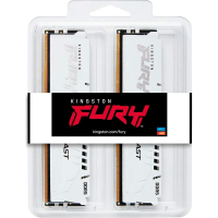 Модуль пам'яті для комп'ютера DDR5 64GB (2x32GB) 6400 MHz Beast White XMP Kingston Fury (ex.HyperX) (KF564C32BWK2-64) Diawest