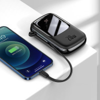 Батарея універсальна Baseus Qpow 20000mAh 20W PD/3.0 QC/3.0 USB+TypeC+Lightning (PPQD-H01 / 1283126558948) Diawest