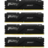 Модуль пам'яті для комп'ютера DDR5 128GB (4x32GB) 5600 MHz Beast Black XMP Kingston Fury (ex.HyperX) (KF556C40BBK4-128) Diawest