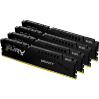 Модуль пам'яті для комп'ютера DDR5 128GB (4x32GB) 5600 MHz Beast Black XMP Kingston Fury (ex.HyperX) (KF556C40BBK4-128) Diawest