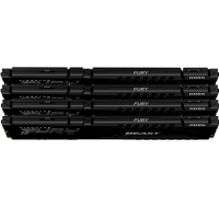 Модуль пам'яті для комп'ютера DDR5 128GB (4x32GB) 5600 MHz Beast Black XMP Kingston Fury (ex.HyperX) (KF556C40BBK4-128) Diawest