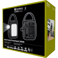 Батарея універсальна Sandberg 20000mAh PD/20W, динамо-зарядка, power-through, flashlight (420-79) Diawest