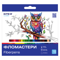 Фломастери Kite Classic 18 кольорів (K-448) Diawest