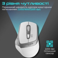 Мишка Promate Samit Wireless White (samit.white) Diawest