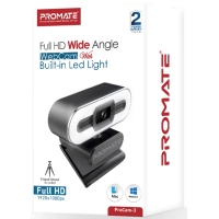 Веб-камера Promate ProCam-3 FullHD USB Black/Silver (procam-3.black) Diawest