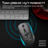 Мишка Promate Samo Wireless/Bluetooth Black (samo.black) Diawest