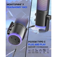 Мікрофон Fifine AM6 USB Black (AM6) Diawest