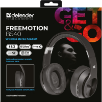 Навушники Defender FreeMotion B540 Bluetooth Black (63540) Diawest