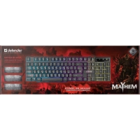 Клавіатура Defender Mayhem Mayhem GK-360DL USB UA Black (45362) Diawest