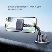Універсальний автотримач ColorWay Magnetic Dashboard-3 (360° rotation) Gray (CW-CHM17-GR) Diawest