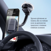 Універсальний автотримач ColorWay Magnetic Dashboard-3 (360° rotation) Gray (CW-CHM17-GR) Diawest