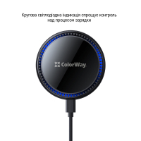 Універсальний автотримач ColorWay MagSafe 360° Air Vent 15W Black (CW-CHMW041Q-BK) Diawest