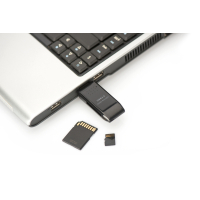 Зчитувач флеш-карт Digitus USB 2.0 SD/MicroSD (DA-70310-3) Diawest